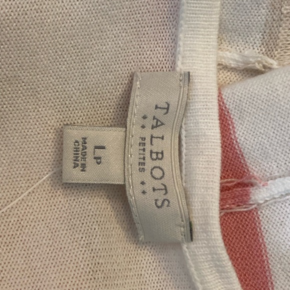 Talbots NWT
LP Cream / Pink Sweater w purple & teal flowers - Picture 4 of 8